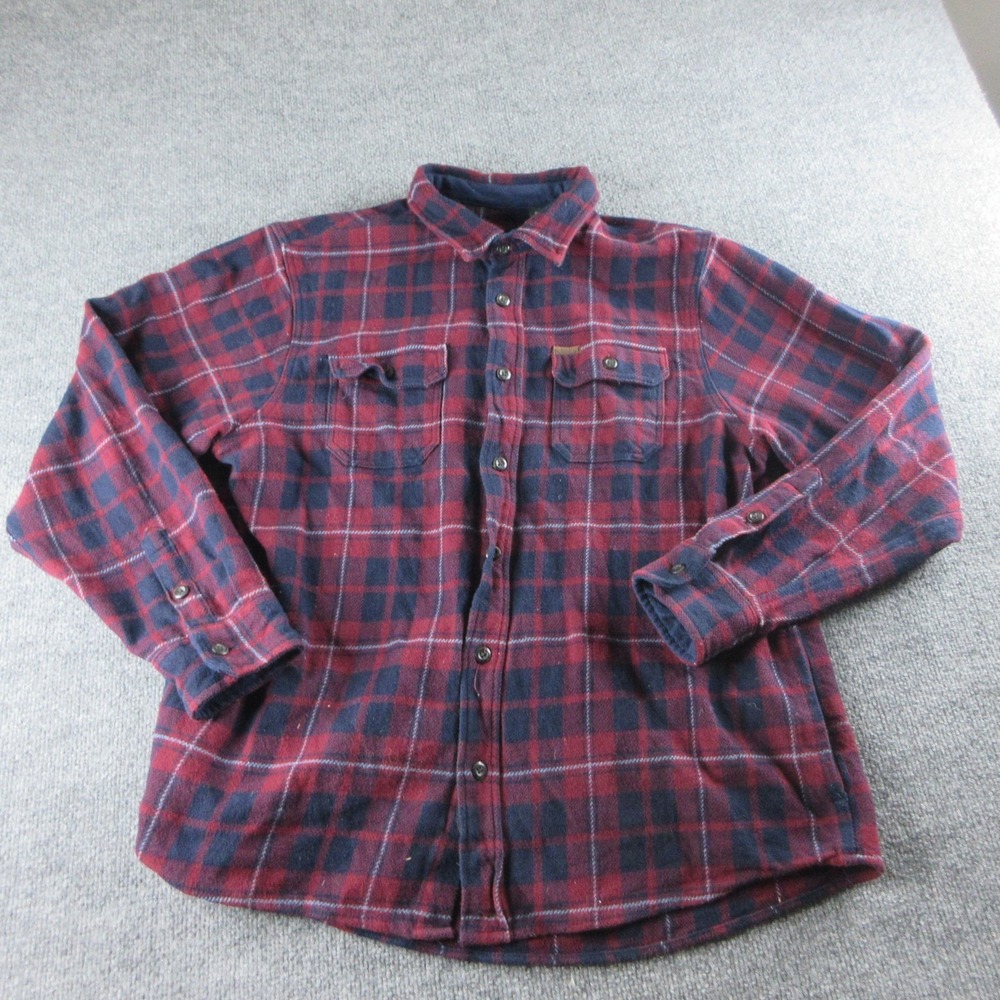 Orvis Shirt Mens XL Red Plaid Long Sleeve Flannel Button Up Casual Workwear